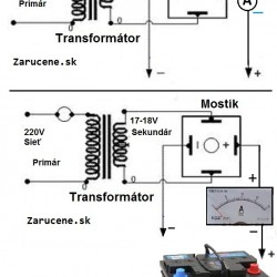 Jednoduchá nabíjačka pre autobatérie schémy ampermeter prud pre nabijacku olovennych autobaterí