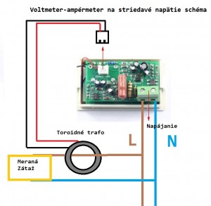 striedavy ampermeter schema ako zapojit
