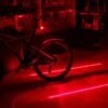 Laserové zadné svetlo na bicykel 5LED 2x Laser - Image 9