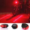 Laserové zadné svetlo na bicykel 5LED 2x Laser