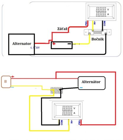 Voltmeter + Ampermeter kombinovaný 0 do 30V 10A - Image 4