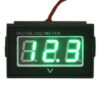Vodotesný voltmeter zelený (3.5-30V)