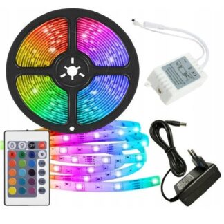 RGB-STAR 5050 Komplet vodotesný LED farebný pásik  5m s diaľkovým ovládaním