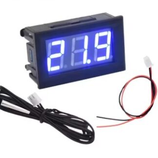 Teplomer do auta s čidlom modrý 12V