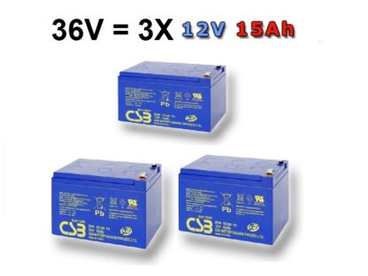 Akumulátory CSB EVH12150 36V  3X15Ah