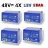 Akumulátory CSB EVH12150 48V 4X15Ah