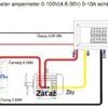 Voltmeter + ampérmeter nastaviteľný 4.5-30V / 0-100V 10A biely/čierny - Image 7