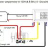 Voltmeter + ampérmeter nastaviteľný 4.5-30V / 0-100V 10A biely/čierny - Image 8