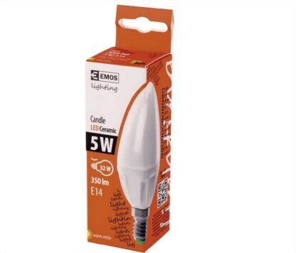 5W E14 CERAMIC žiarovka - sviečka teplá biela - Image 3