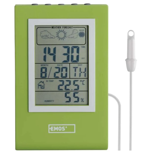 Domáca drôtová meteostanica s budíkom E0117N - Image 3