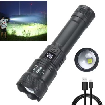 4v1LED Svietidlo 2000 lm s displejom, USB nabíjaním – Obrázok 2