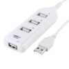 USB 2.0 HUB rozbočovač so 4 portami biely