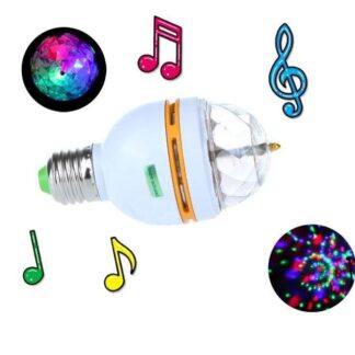 Farebná LED disco žiarovka ktorá reaguje na hudbu