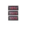 3v1 Červený digitálny voltmeter,teplomer a hodiny
