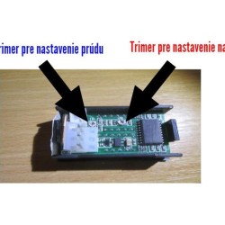 Nastavenie presnosti Voltampérmetrov trimre pre nastavenie napätia prúdu