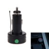 Voltmeter kombinovaný s teplomerom do autozapaľovača 12V/24V (zelený) - Image 2