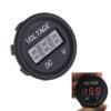 Okrúhly vodotesný voltmeter 12V/24V červený - Image 4