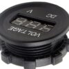 Okrúhly vodotesný voltmeter 12V/24V modrý - Image 4