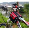 Dvojitá taška na stredový rám bicykla červeno - čierna - Image 3