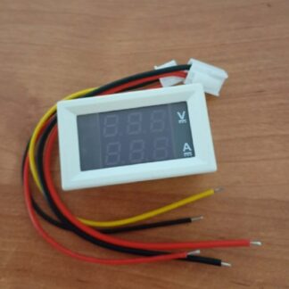 Voltmeter+Ampérmeter s bočníkom kalibrovatelný DC 4.5-30V+0-100V 10A biely/čierny - Biela