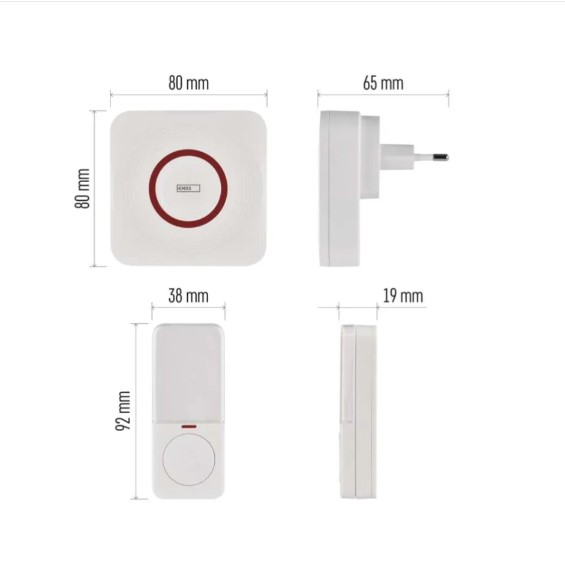 GoSmart Domový bezdrôtový zvonček do zásuvky s WiFi – Obrázok 3