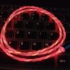 Červený svietiaci LED USB kábel - Image 2