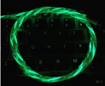 Zelený svietiaci LED USB kábel - Image 3