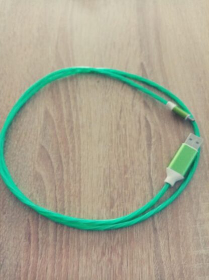 Zelený svietiaci LED USB kábel - Image 5
