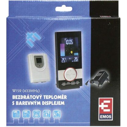 LCD  bezdrôtový farebný teplomer W159 + čidlo - Image 3