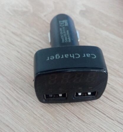 4v1 USB voltmeter, teplomer, ampérmeter do auta 12-24V s modrým podsvietením - Image 7