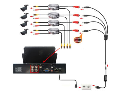 Kamerový systém black, 4-kanálový DVR s LCD 7" + 4x IR kamera - Image 7