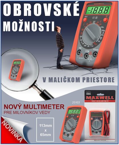 Digitálny multimeter Maxwell AC-DC s podsvietením - Image 2