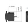 Zabudovateľná USB zásuvka do auta 12/24V (kompatibilná s vypínačmi) - Image 3