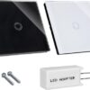MAC  1-Dotykový vypínač na stenu s LED pre osvetlenie biely/čierny - Image 11