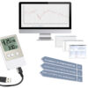 USB Datalogger pre teplotu a vlhkosť a displejom kalibrovateľný