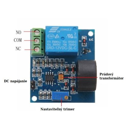 Nastavitelné prúdové relé modul 0,3–5A - Image 2