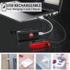 SET Predné + zadné USB svetlo nabíjacie s Li-ion batériou - Image 3