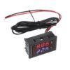 Panelový voltmeter teplomer 12V/24V -50°C~125°C. - Image 2