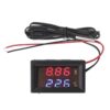 Panelový voltmeter teplomer 12V/24V -50°C~125°C.