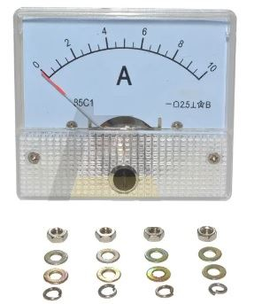 Analógový panelový ampérmeter 85C1-A 10 A DC s bočníkom – Obrázok 2