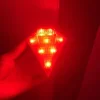 Nabíjateľné Diamond Li-ion zadné LED svetlo na bicykel s lasermi