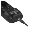 Emos Dual univerzálna nabíjačka s meraním kapacity LCD pre Li-ion,Lifepo4,NiMH,NiCD USB-C - Image 2