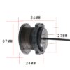 12V-24V Vodotesný voltmeter teplomer kruhový - Image 4