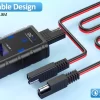 SAE Qualcomm QC3.0 USB+USB-C s voltmetrom Nabíjačka na motorku - Image 5