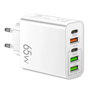 GaN nabíjačka 65W USB PD porty pre rýchle nabíjanie mobilného telefónu typ C a pre iPhone Xiaomi Samsung