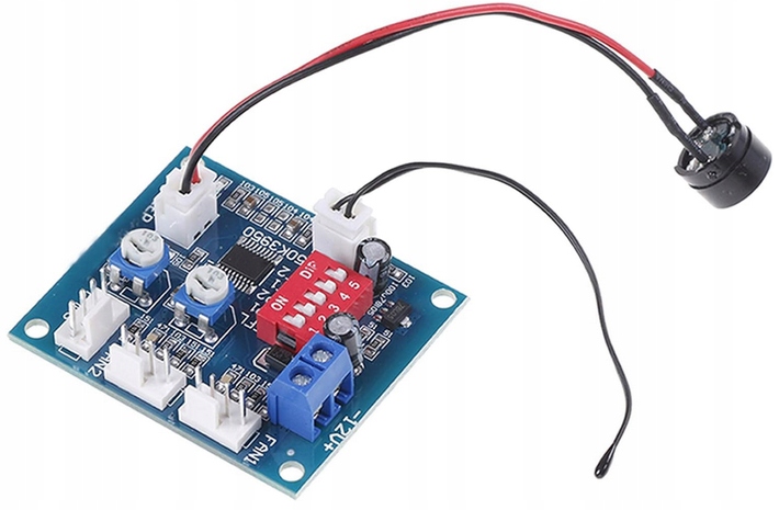 PWM regulátor otáčok pre ventilátory – 3× 4-pin, 12 V DC – Obrázok 4