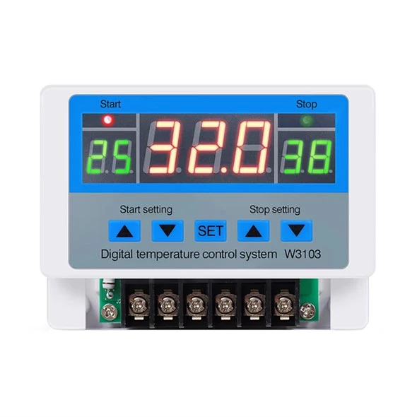 W3103 Regulátor teploty 230V 30A relé -50°C+110°C – Obrázok 2